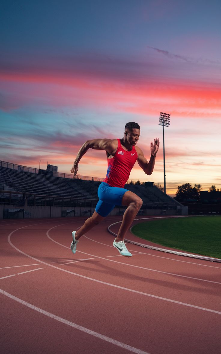 Athletes running